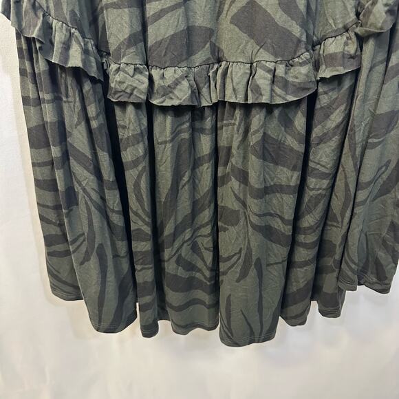 Evereve Z Supply Leisel Tropical Zebra Skirt Ruffles Maxi Skirt Large NWT - Picture 4 of 4